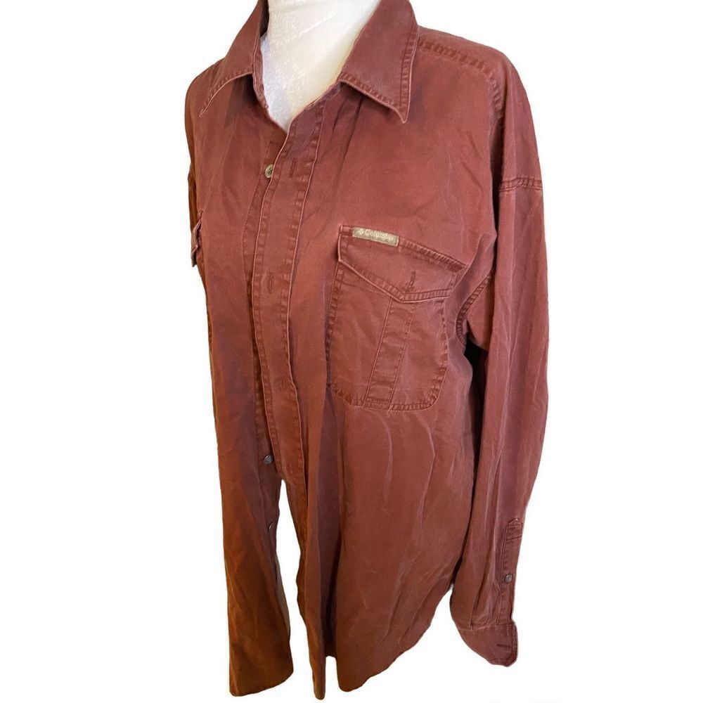 Columbia Sportswear Men's XL Button Down Shirt Rust
